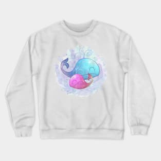 Blue & Pink Whale Crewneck Sweatshirt